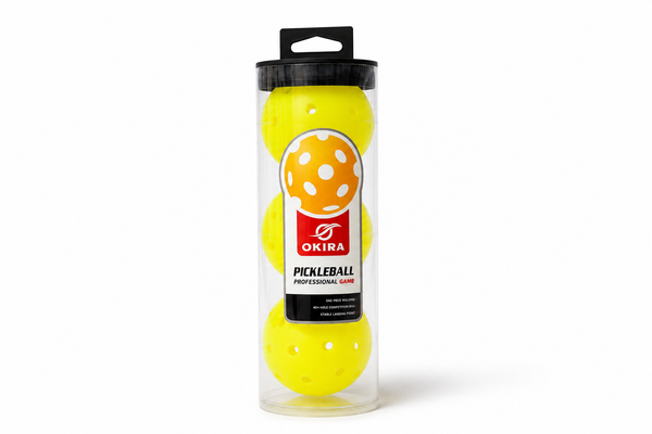 Pickleball Pro-Rotational Moulding Ball- Yellow Pack of Three